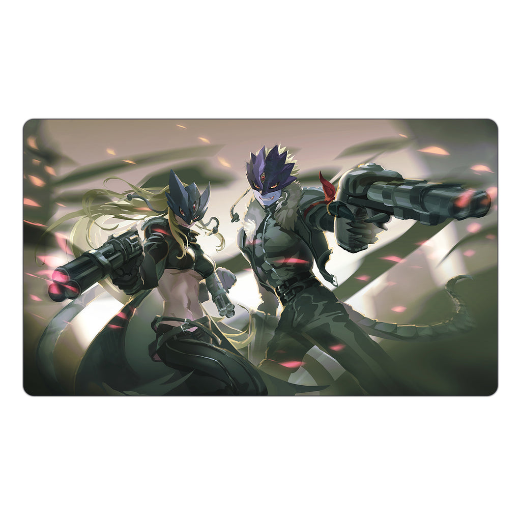 ベルスターモン＆ベルゼモン ガンズ＆ラブ TCG プレイマット – Usagi Draws