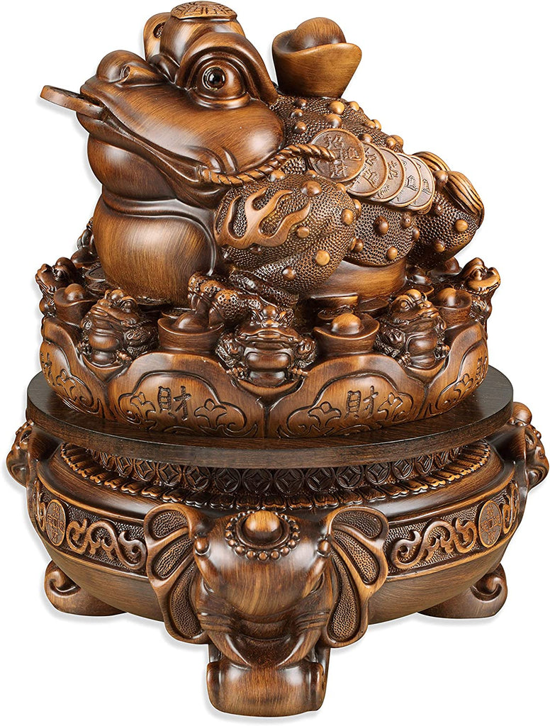 Swivel Money Frog Coin Toad/Chan Chu Statue 招财进宝 蟾蜍咬钱