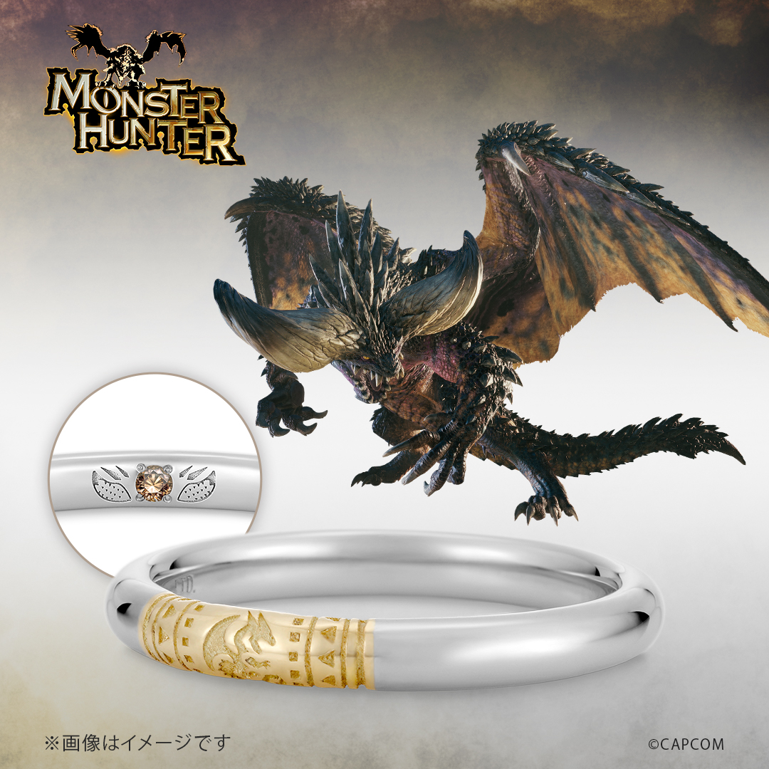 ハンターの指輪 プラチナ×K18イエローゴールド モンスターハンター|U