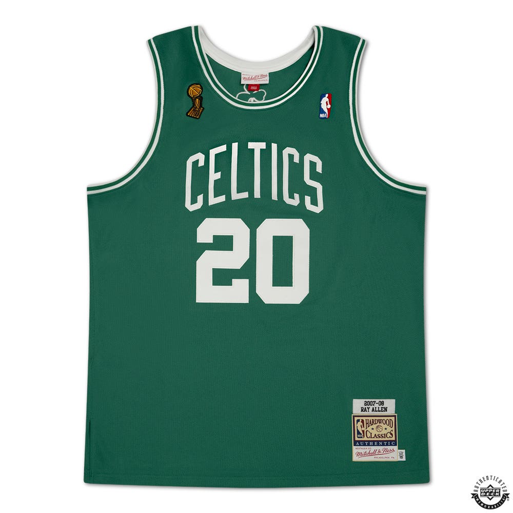 Ray Allen Autographed Boston Celtics Authentic Green Mitchell