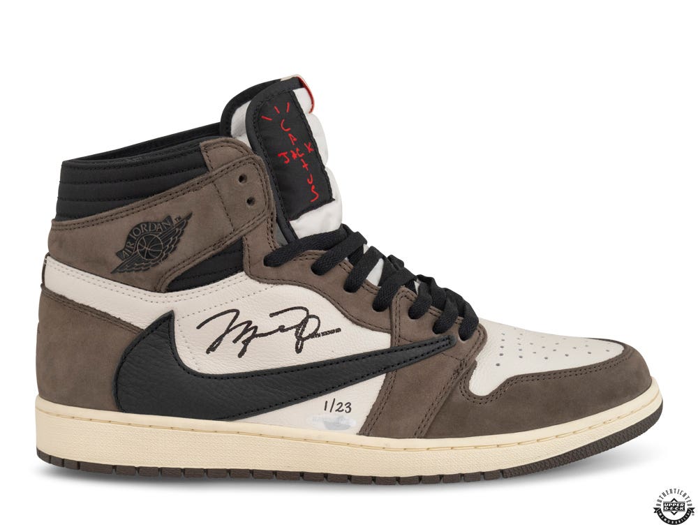 Michael Jordan Autographed Nike Air Jordan 1 OG SP 'Travis Scott
