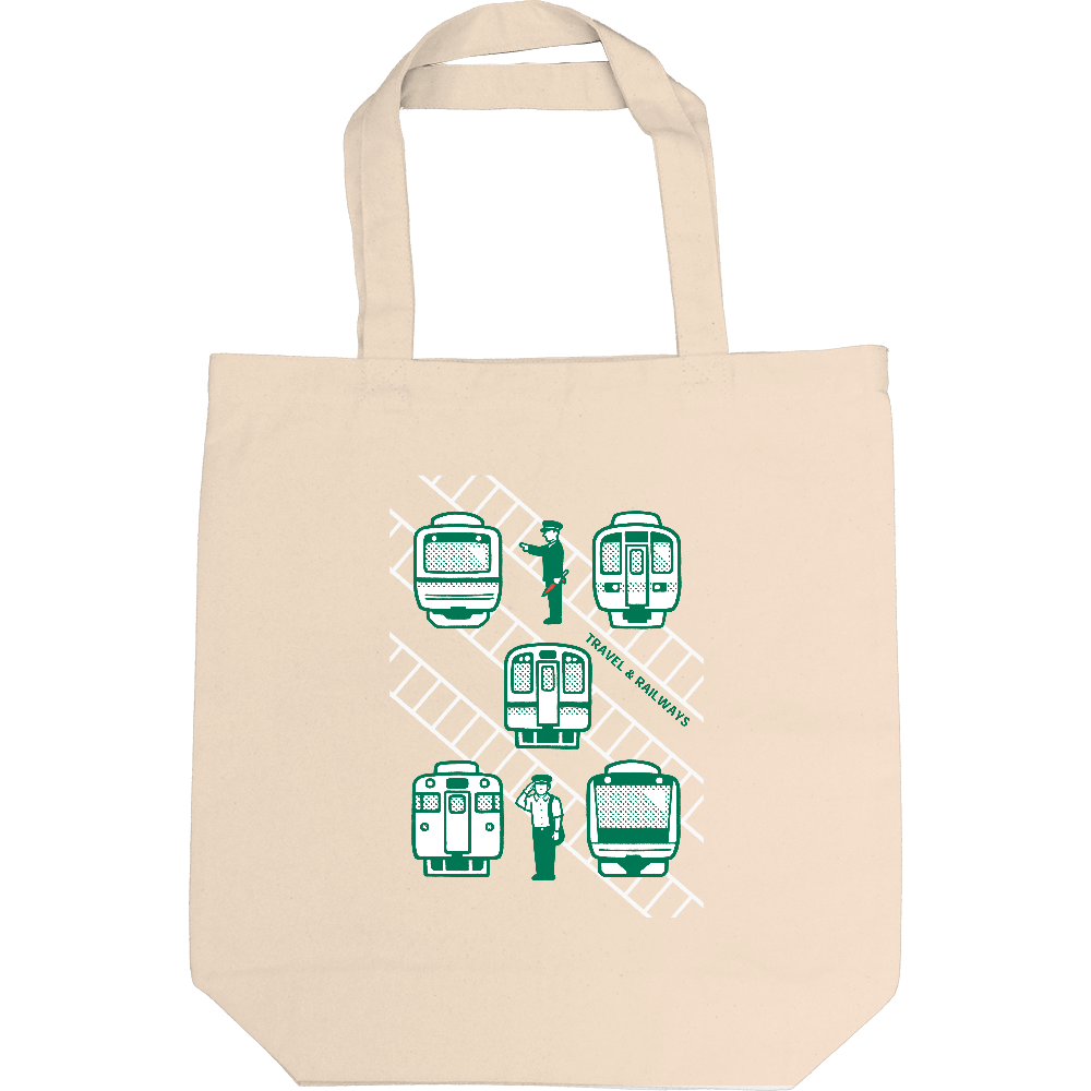 鉄道イラストトートバッグ 電車01│旅鉄グッズ オンデマンド