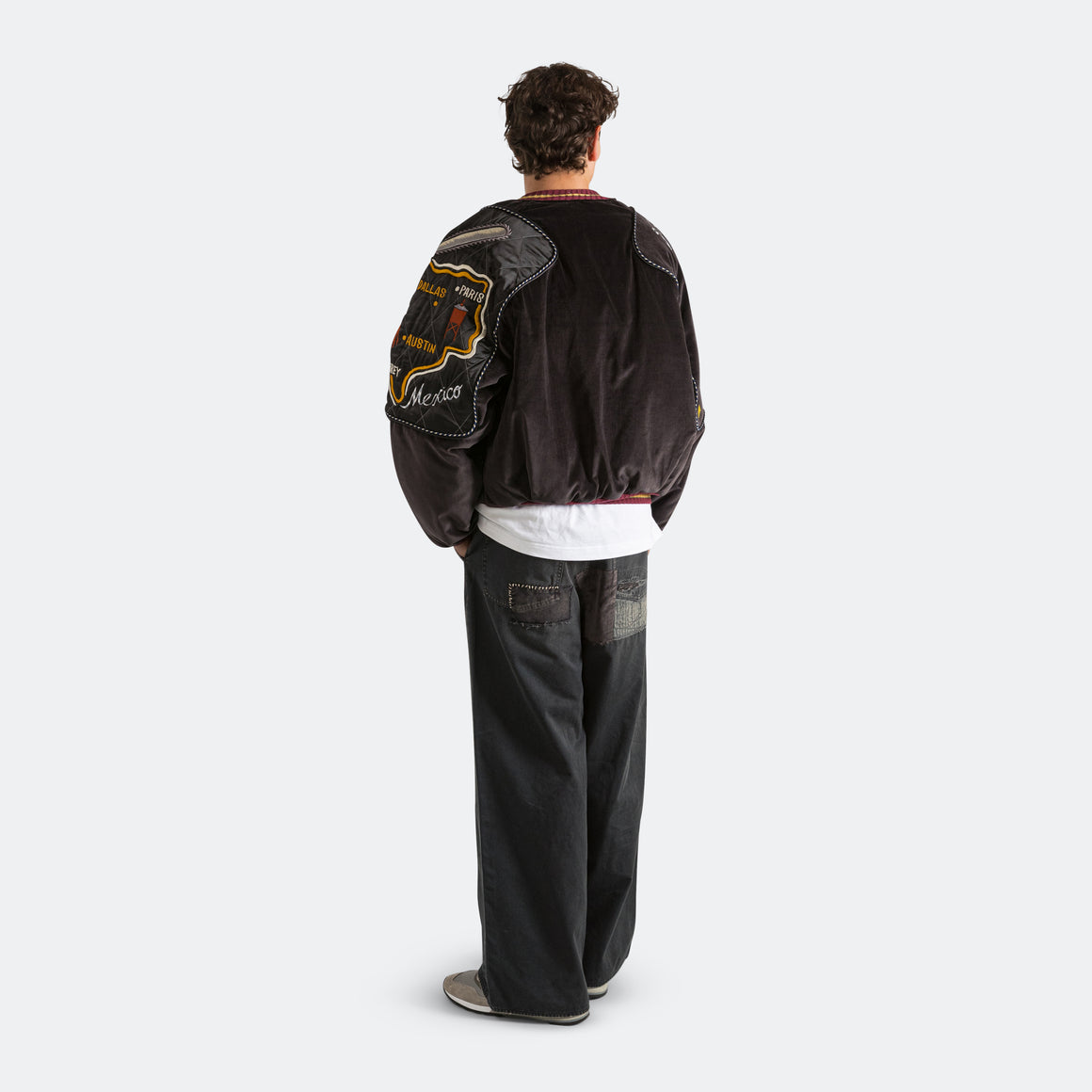 Kapital Velveteen SHAM BOMBER JKT (Beautiful Texas) - Black | UP THERE