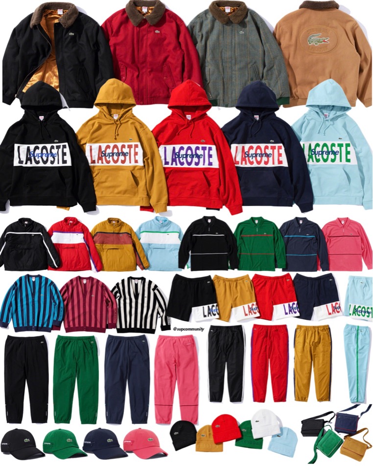 Supreme × LACOSTE】2019FW Week5 国内9月28日に発売予定 全商品一覧