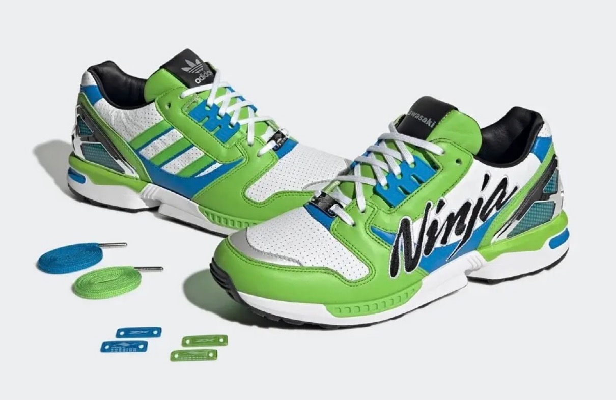 Kawasaki × adidas ZX 8000 & ZX 5K BOOST “Ninja”が国内4月14日より