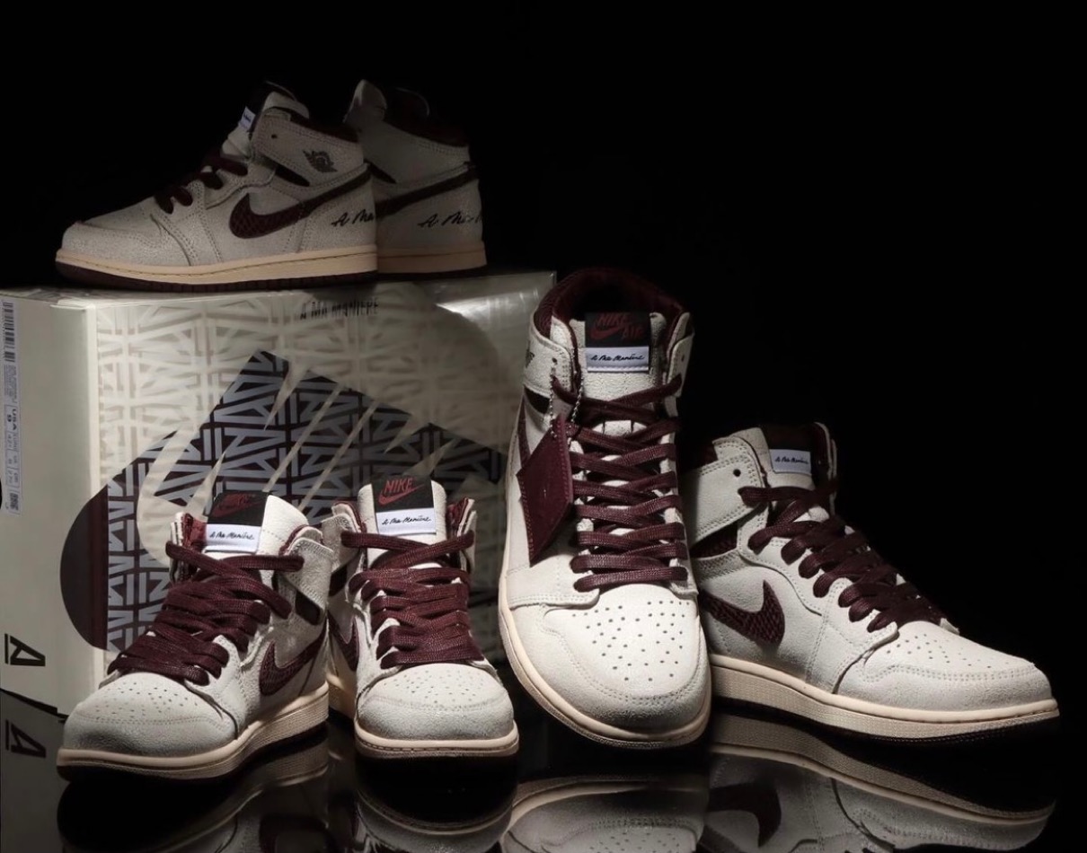 A Ma Maniere × Nike】Air Jordan 1 High OG SP “Sail and Burgundy