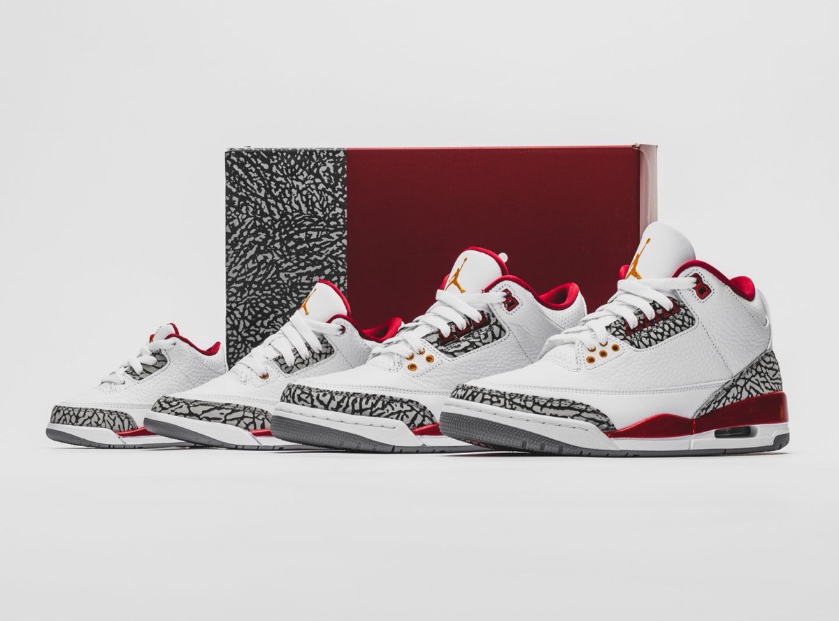 Nike】Air Jordan 3 Retro “Cardinal Red”が国内2月24日に発売予定