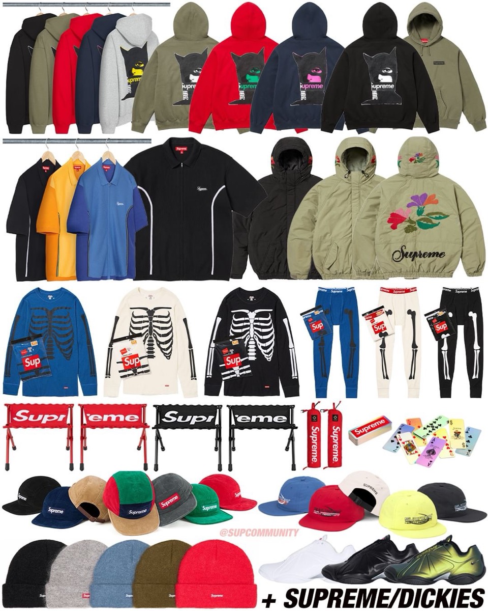 Supreme × Nike / Dickies 2023FW Week9が国内10月21日に発売予定【全