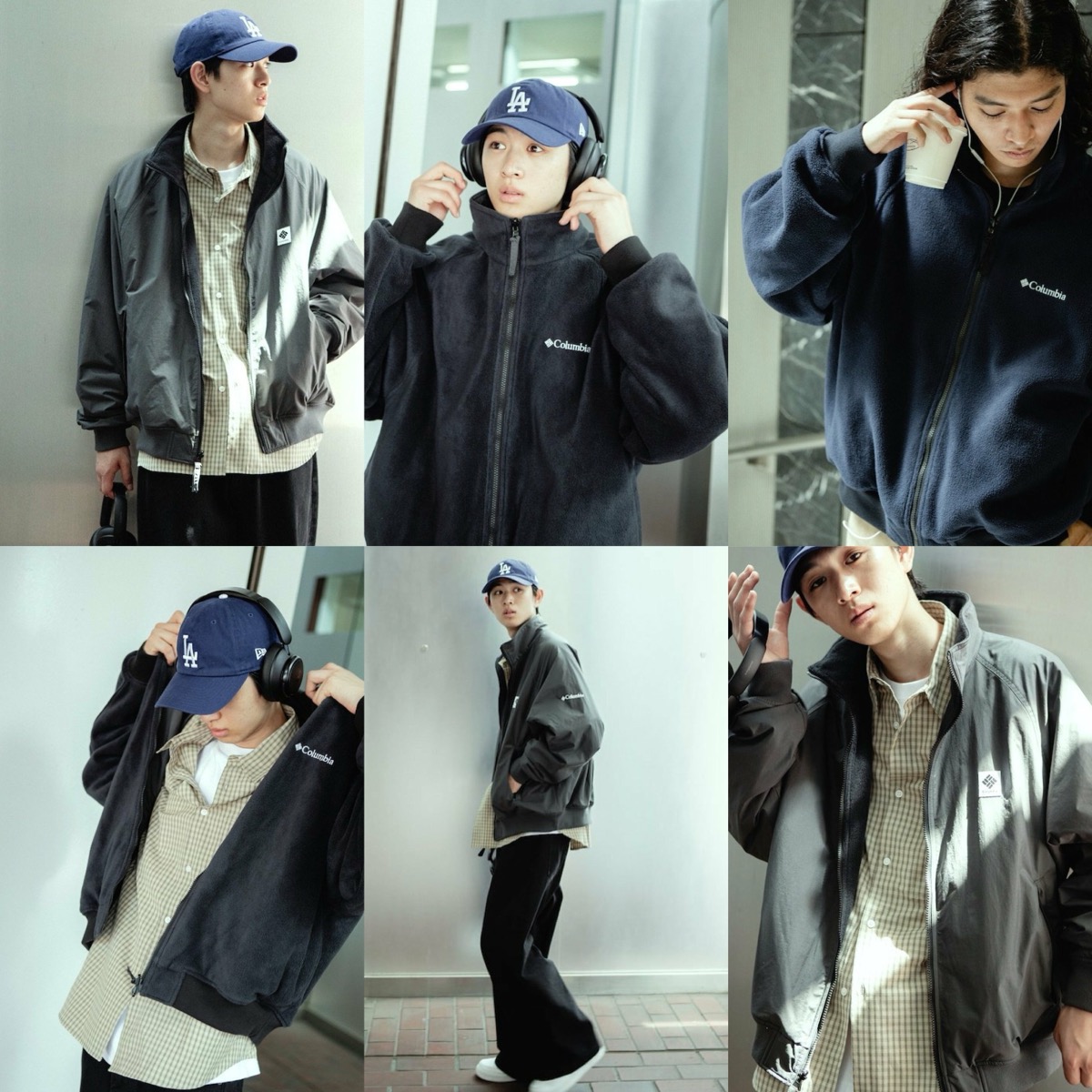 Columbia x FREAK'S STORE 24AW 別注 ナイロンフリース リバーシブル