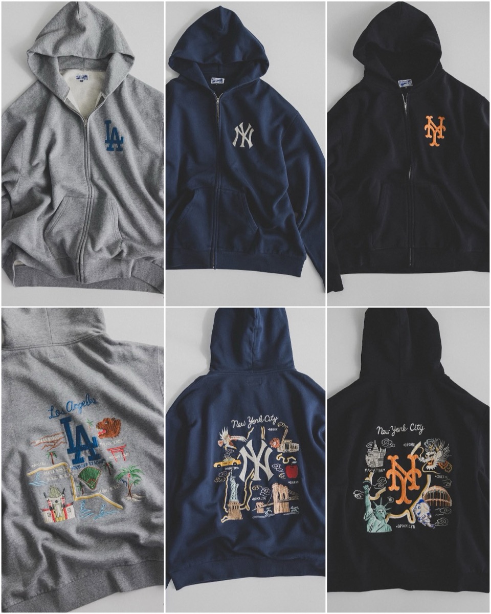 テーラー東洋 x BEAMS 25FW ORIGINAL MLB ZIP HOODIEが国内10月18日
