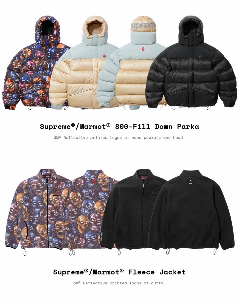 Supreme x Marmot / Michael Jackson 25FW Week18 が国内12月27日より