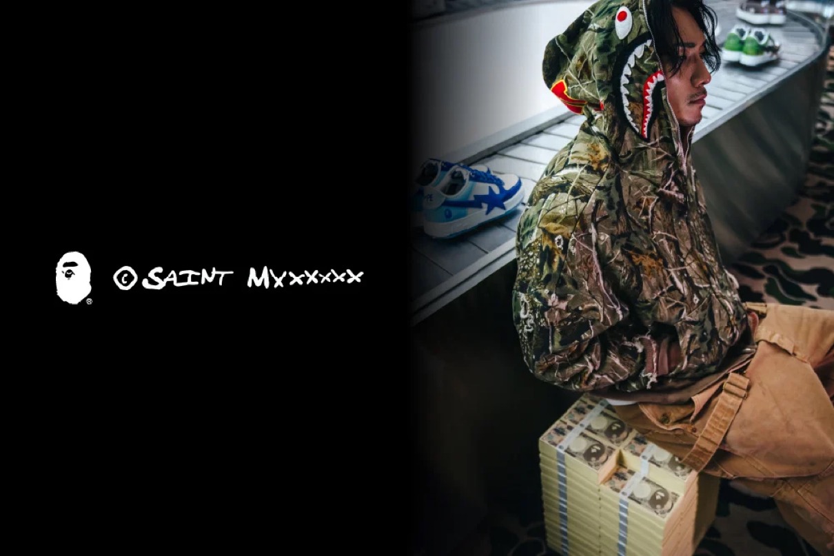 SAINT Mxxxxxx x BAPE®︎ コラボアイテム第5弾が国内12月20日より発売