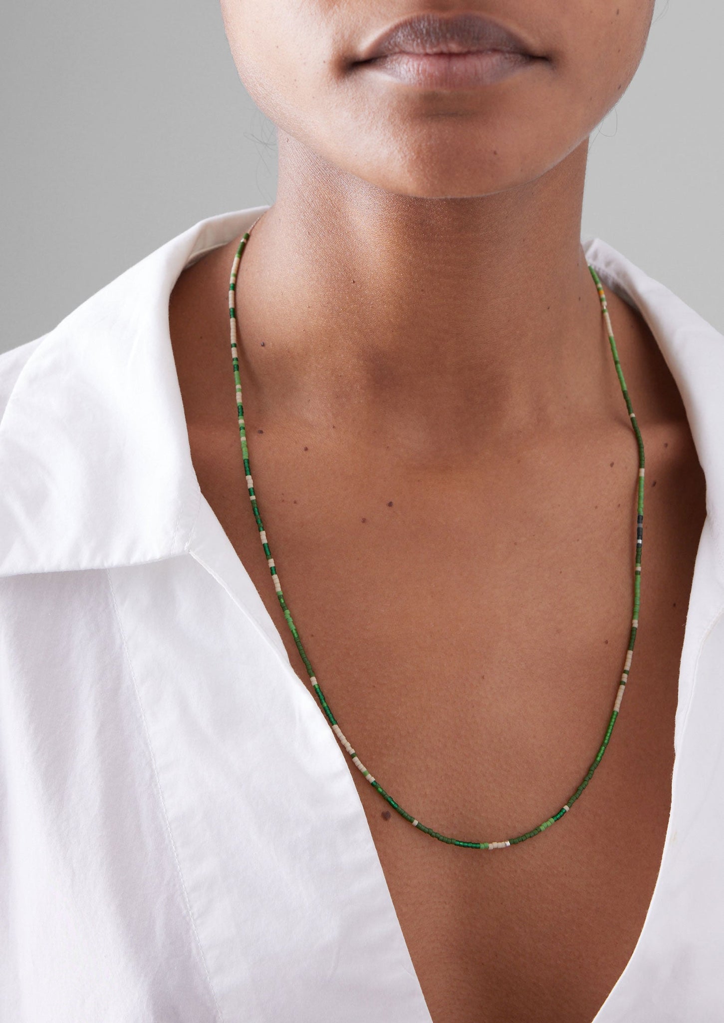 Helena Rohner Miyuki Mixed Bead Necklace | Fern Green Multi | TOAST