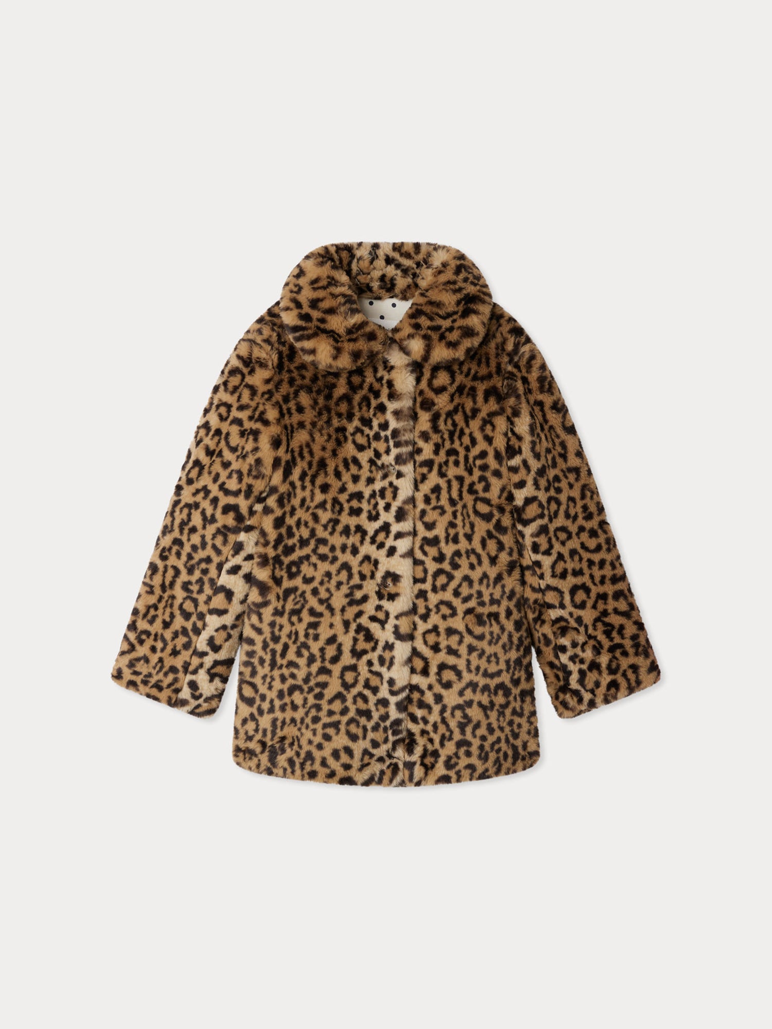 Doogie Leopard Print Faux Fur Coat • Bonpoint