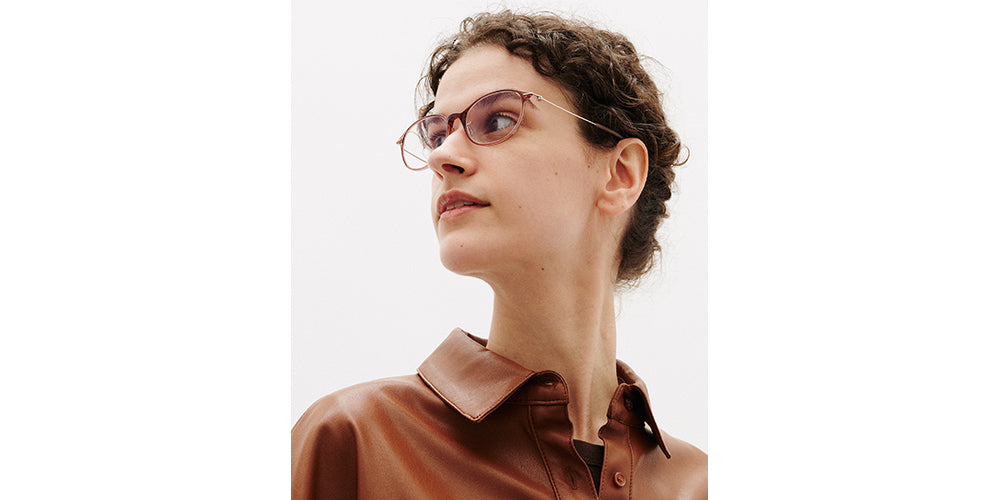 Peach on Gold Round Glasses incl. $0 High Index Lenses with