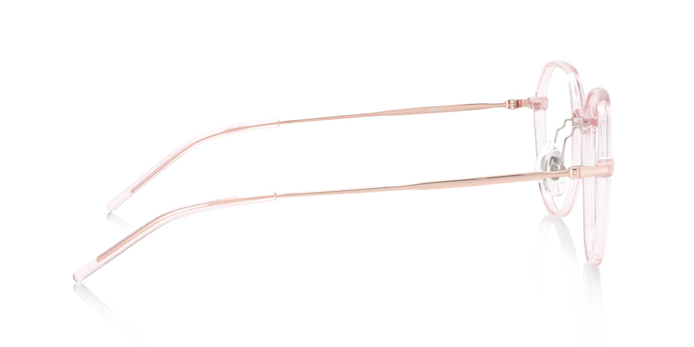 Airframe Oversized Combi 063 Eyeglasses | Rose Gold Round Glasses