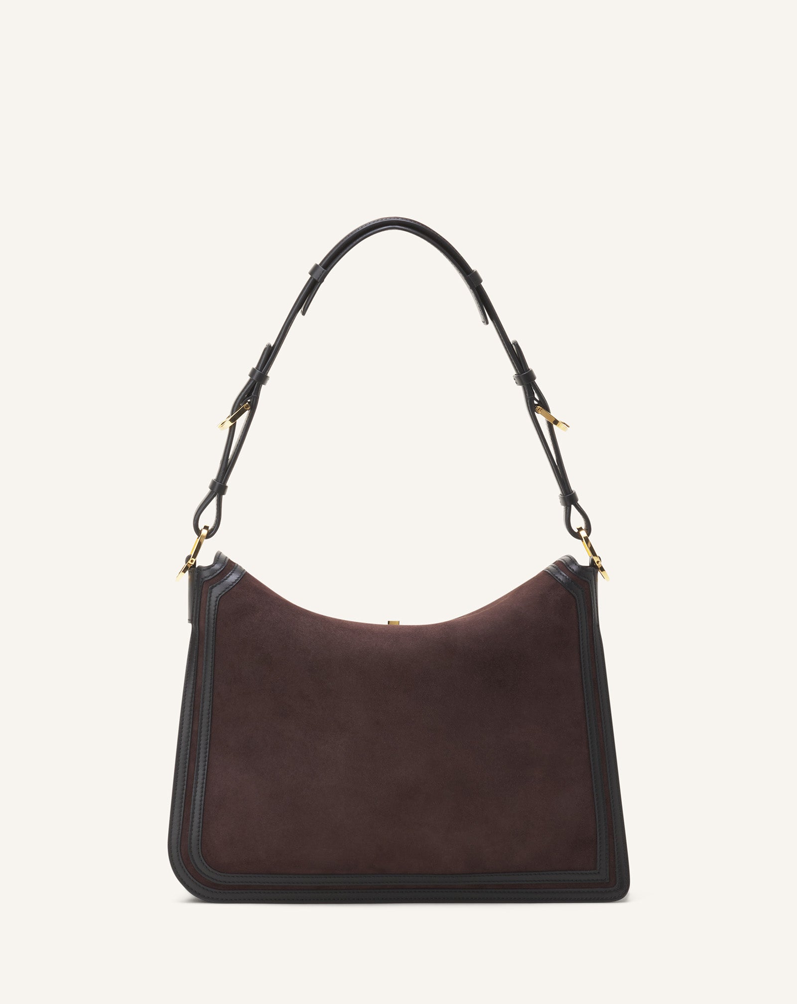 Brown Compagnon Asymmetrical Bag In Suede | Lanvin