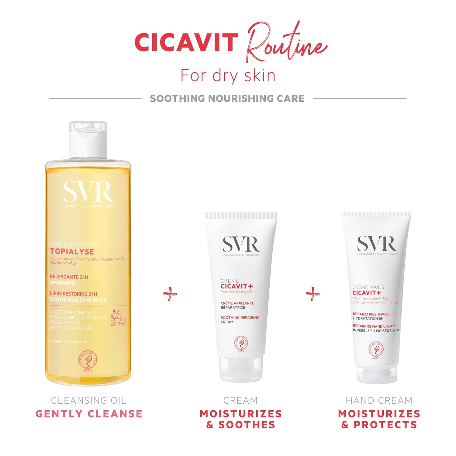 SVR CICAVIT+ Hand Cream | Intense Repair & 8-Hour Protection for