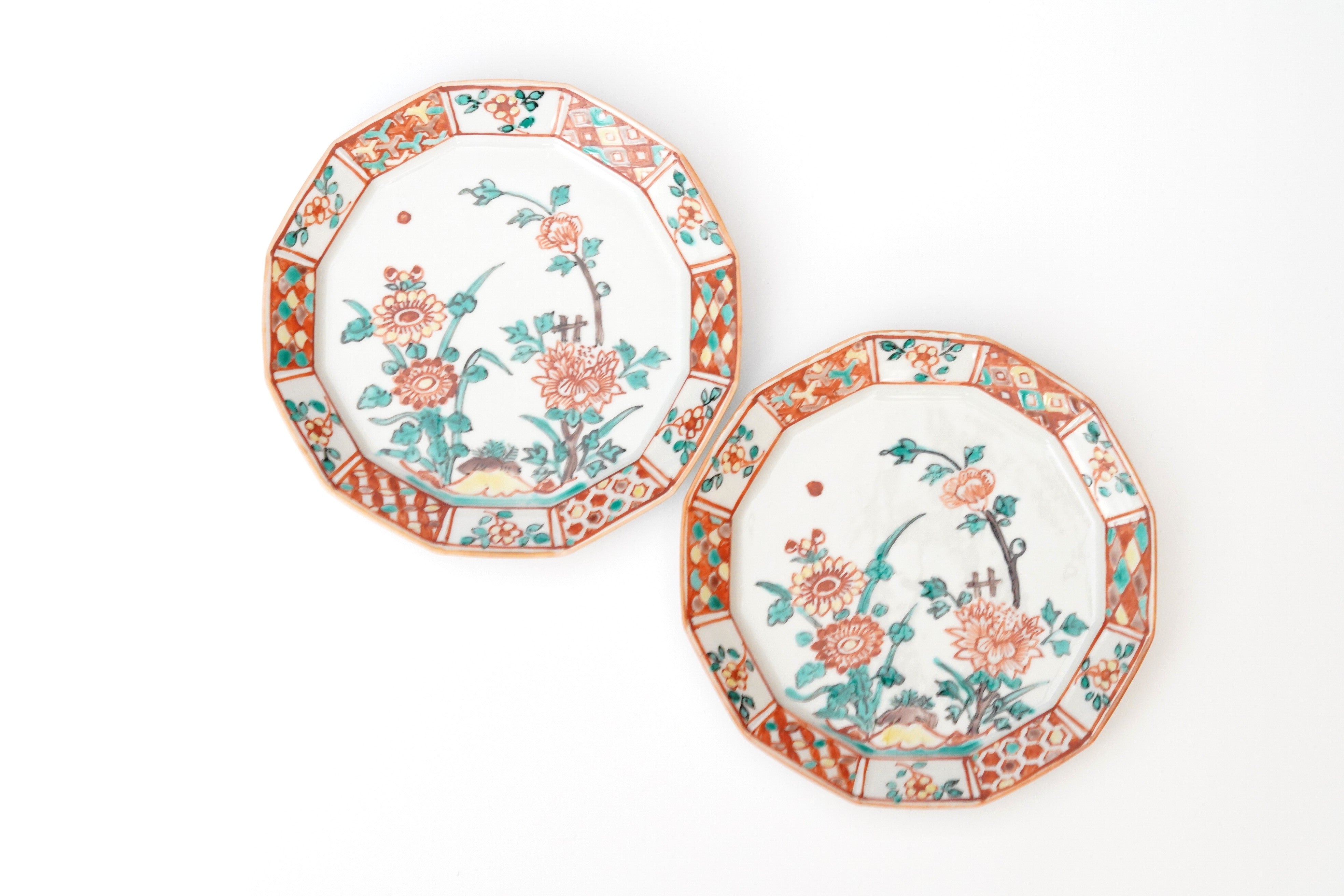 山本恭代】色絵牡丹菊文十二角皿 – うつわ御結