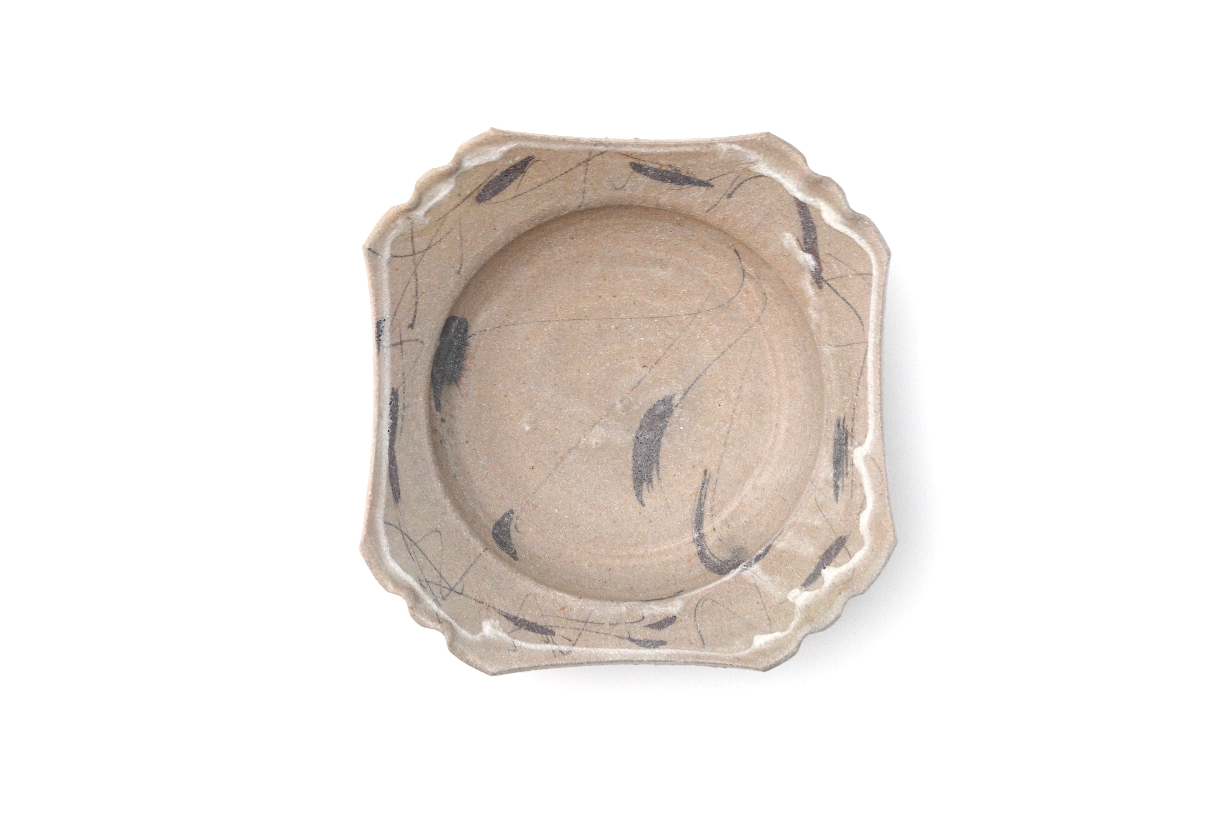 岸田匡啓】絵唐津四方段付皿 – うつわ御結