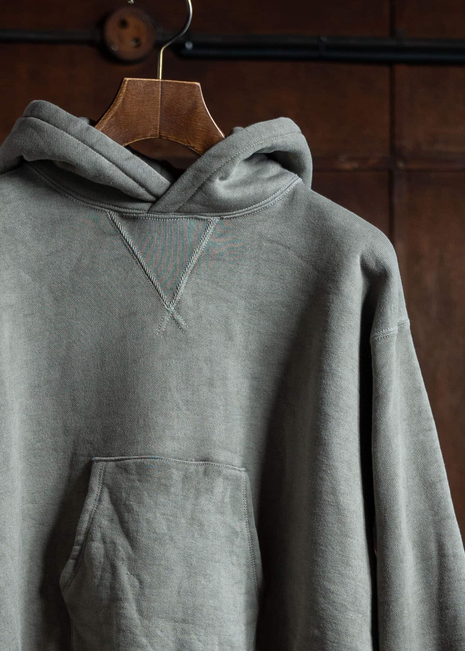 Taiga Takahashi Hooded Sweat Shirt Logwood Dye Gray Lot.606