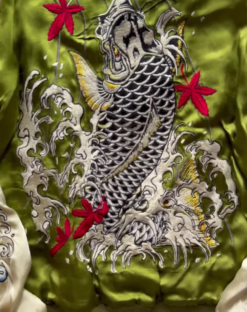 ジャケット・アウター 898 Satori Skull Rev Sukajan Jkt Leopard