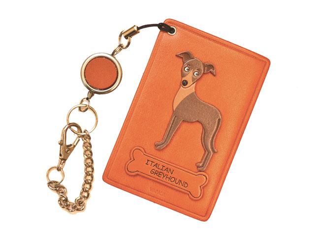 イタリアングレーハウンド（イタグレ）/犬 定期入れ/パスケース 革