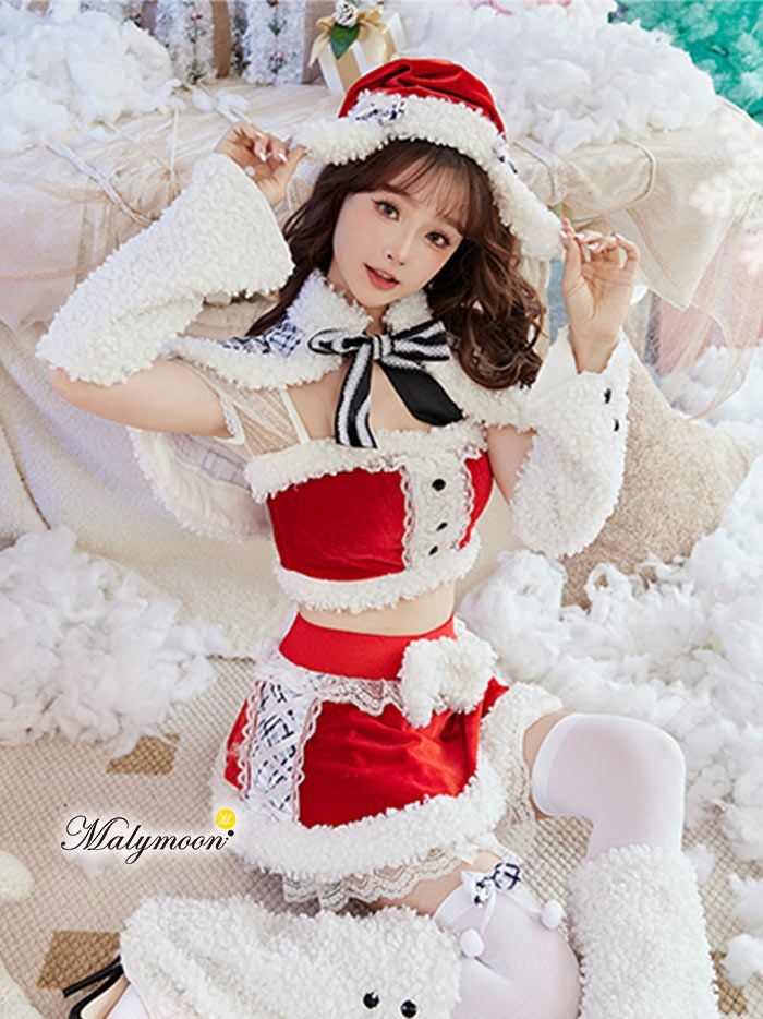 8点セット】Malymoon マリームーン 雪うさぎ赤サンタ [レッド] mls9622