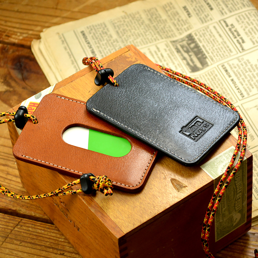 VE014：ビンテージオイルレザーのパスケース ＜ショートストラップ