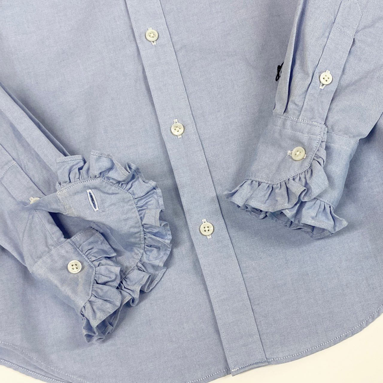 37a16 MADISON BLUE マディソンブルー ROUND COLLAR FRILL SH L.OX