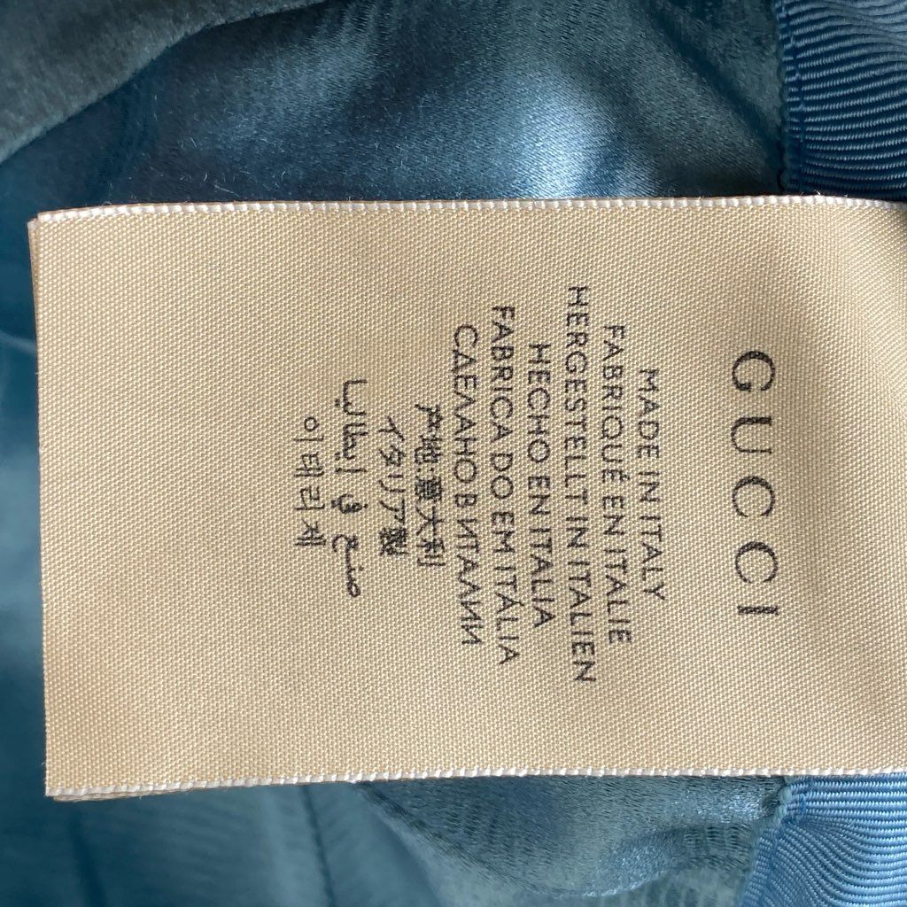 f6 GUCCI グッチ GGラメ ベースボールキャップ 631953 S 56cm ブルー