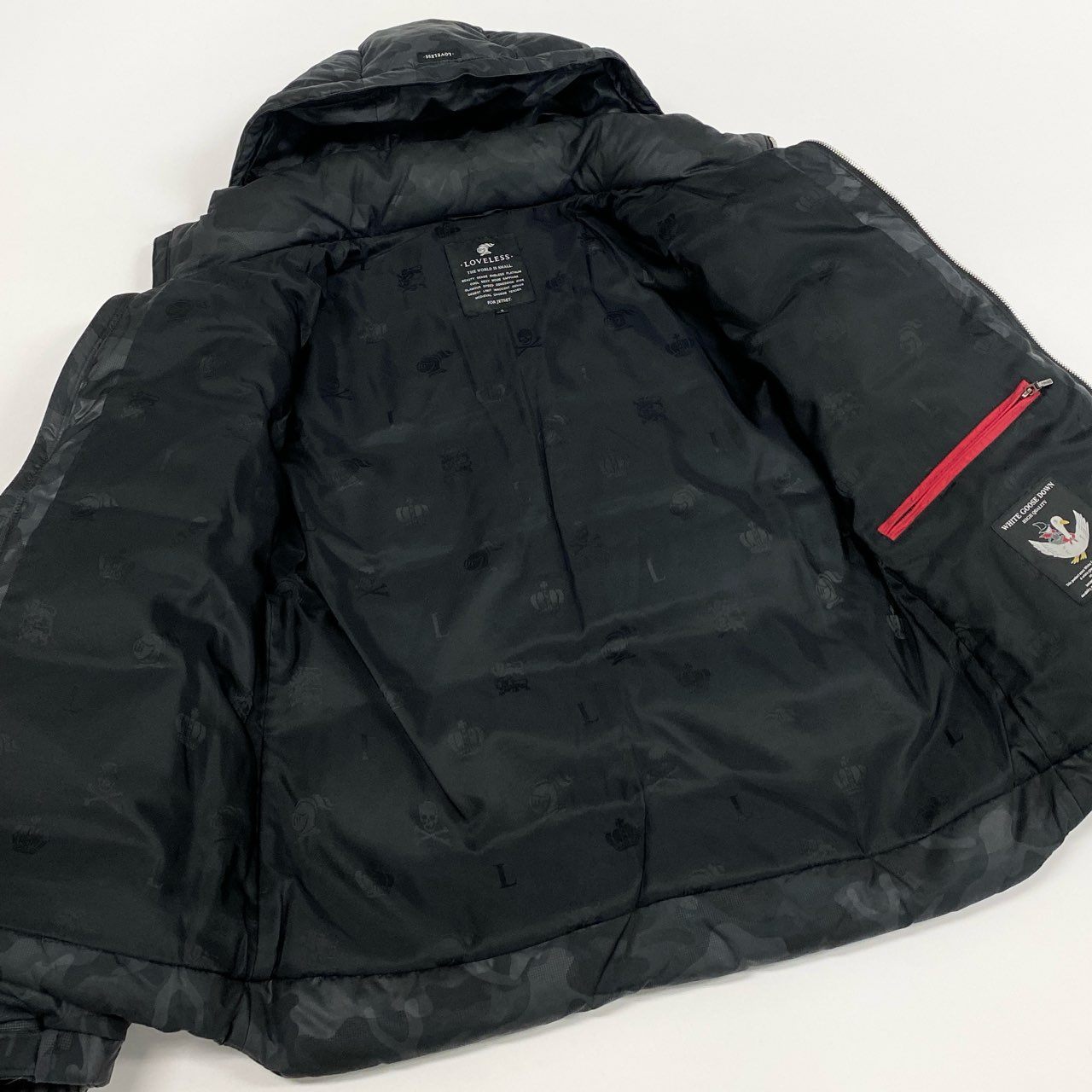 16j20 LOVELESS ラブレス カモフラージュ フーデッド ダウンジャケット