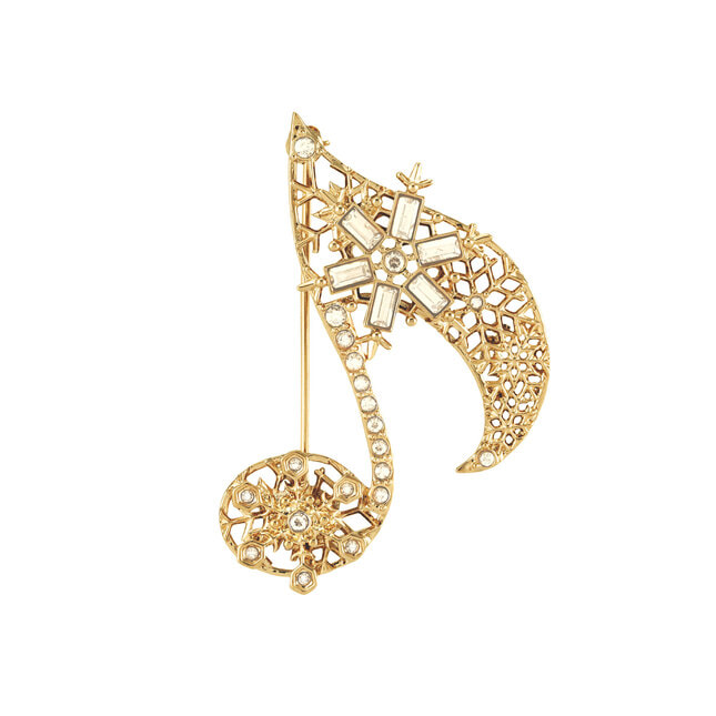 VBMV2603__DJ 雪の結晶 音符 ブローチ｜ブローチ｜ヴァンドーム