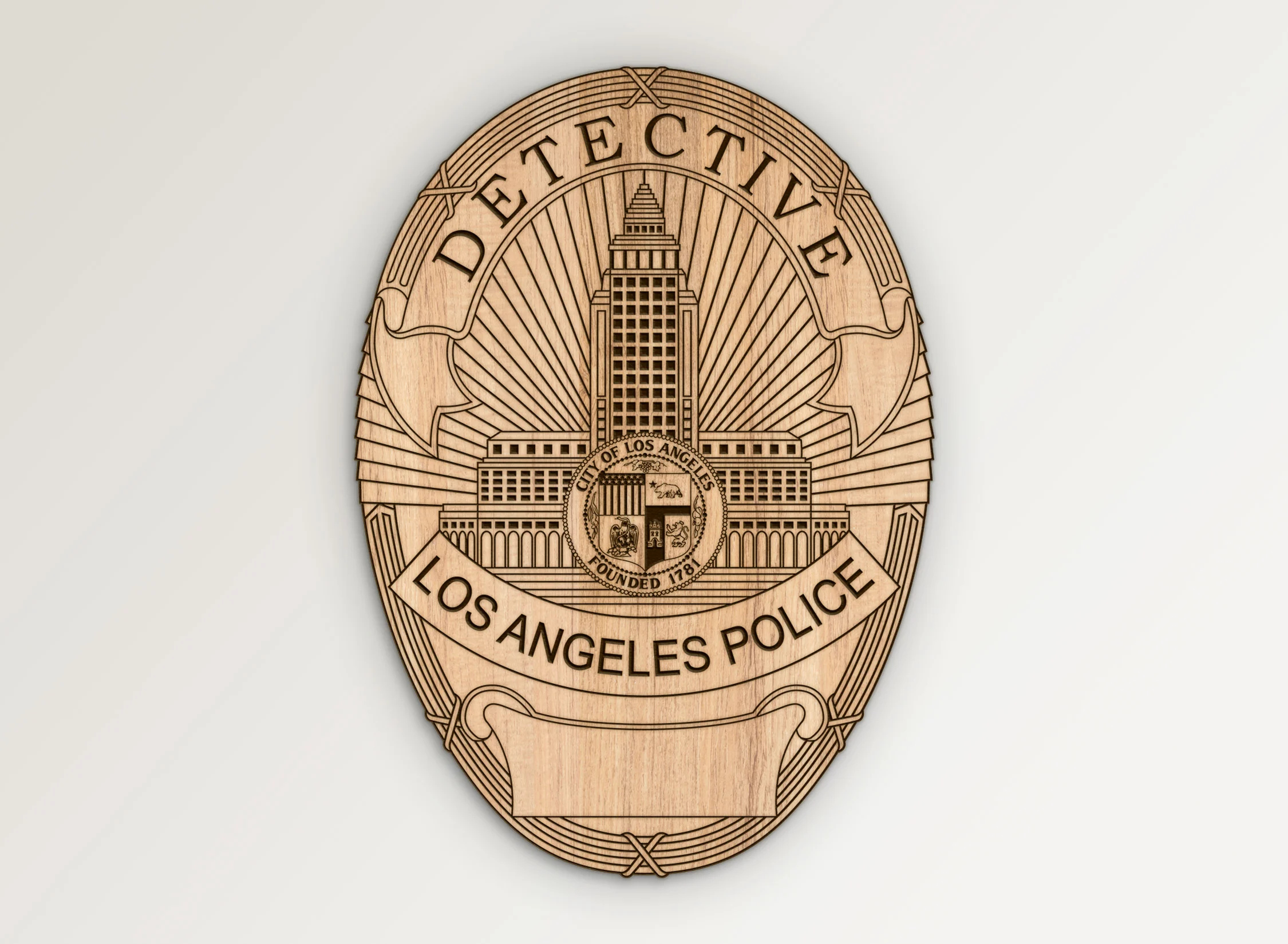 Los Angeles California Police LAPD Detective Badge SVG Vector