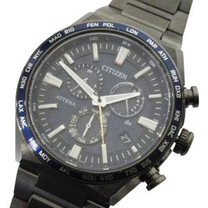ATTESA Eco-Drive 腕時計 電波ソーラー クロノグラフ デイト E610