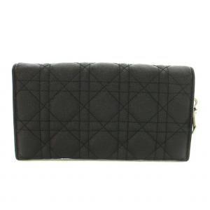 Cannage 長財布 レザー ロゴチャーム ブラック（2024/10/21買取