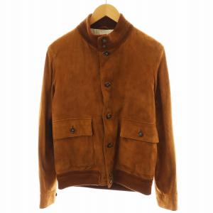 ゴートスエード スタンドカラー ドライビングブルゾン ジャケット 46