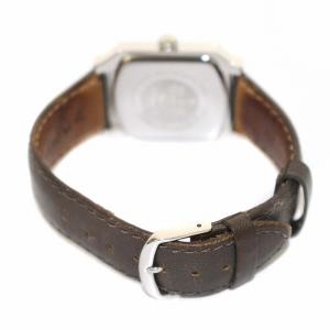 腕時計 スクエア レザーベルト クォーツ カーキ グレー文字盤 061132