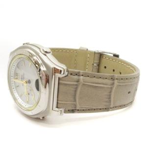 ウェーブセプター 腕時計 ソーラー 電波 レザーベルト アナデジ LWA