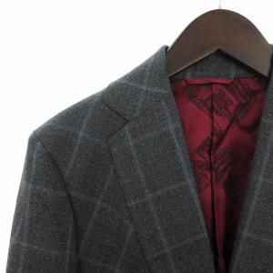スーツ セットアップ ウール チェック 46 グレー（2024/04/11買取