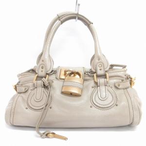 パディントン ハンドバッグ 南京錠 レザー べージュ（2024/11/05買取