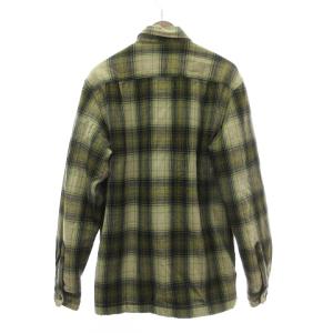 シャツジャケット スナップボタン 長袖 厚手 裏ボア チェック 103821
