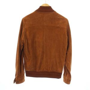 ゴートスエード スタンドカラー ドライビングブルゾン ジャケット 46