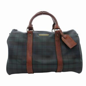 ブラックウォッチ ボストンバッグ 大きめバッグ ブラシ付き グリーン