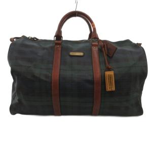 ブラックウォッチ ボストンバッグ 大きめバッグ ブラシ付き グリーン