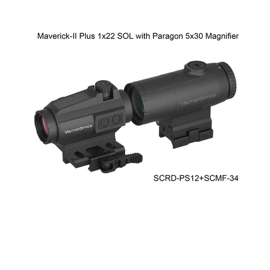 Solar Power/Dual Reticles | Maverick-II Plus 1x22 Red Dot Sight