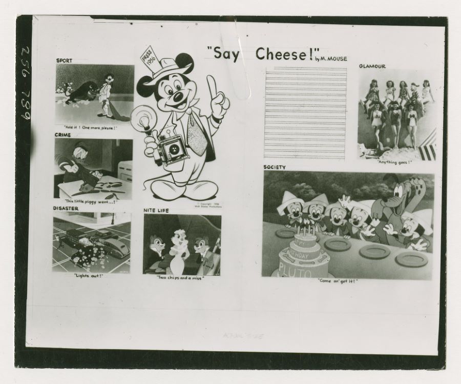 Pair of Disney Mickey Mouse Press Photographs (1956) - ID