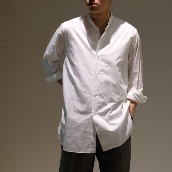 MAATEE&SONS｜160番TANSHI 半無双BAND COLLAR WHITE｜VELISTA online store