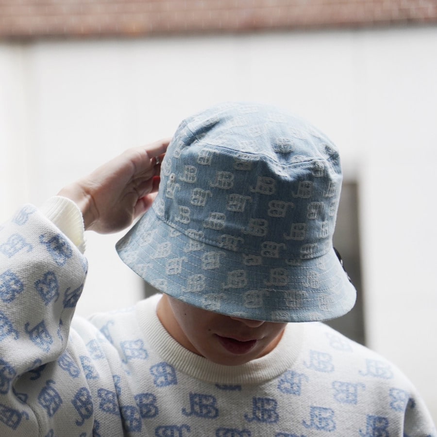 JSB Denim Monogram Bucket Hat | J.S.B. | VERTICAL GARAGE OFFICIAL