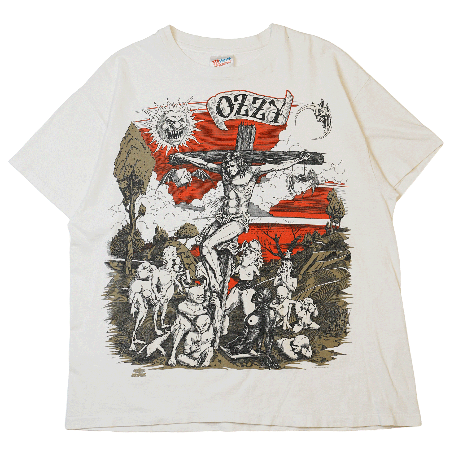 OZZY OSBOURNE JESUS OZZY WHITE HANES XL (o_60120) – VINTAGE BROS